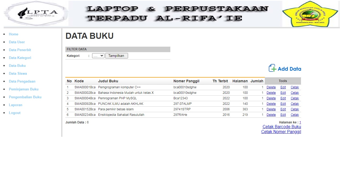 aplikasi perpus